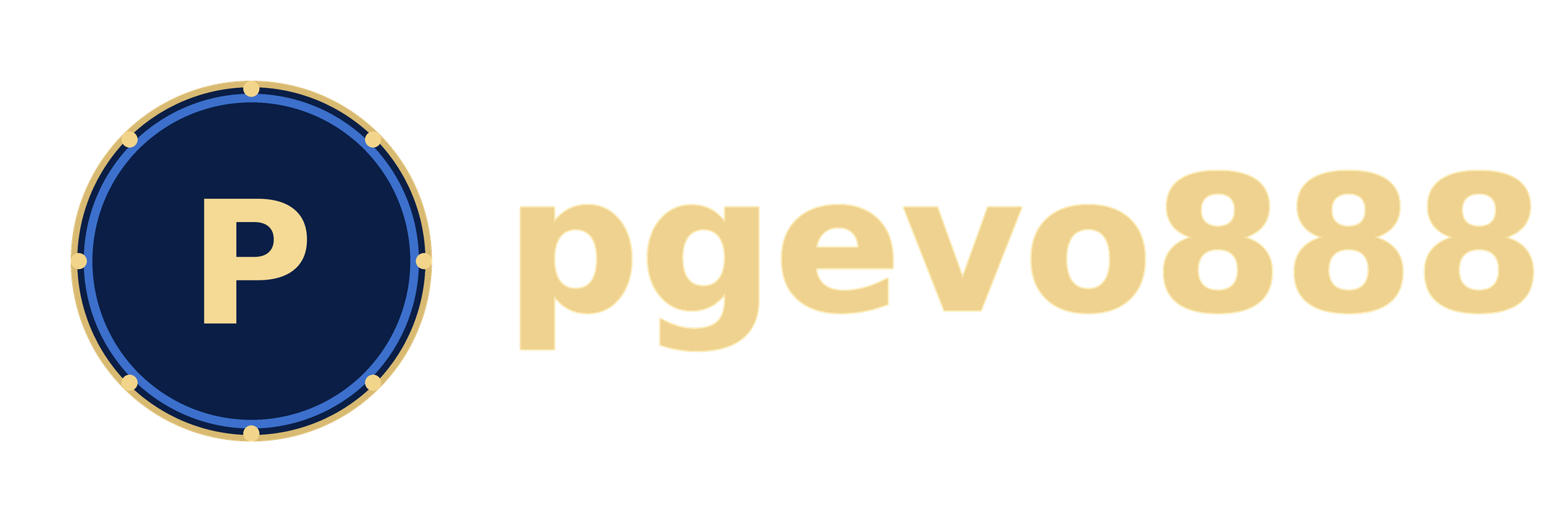 โลโก้ pgevo888 สีน้ำเงินทอง